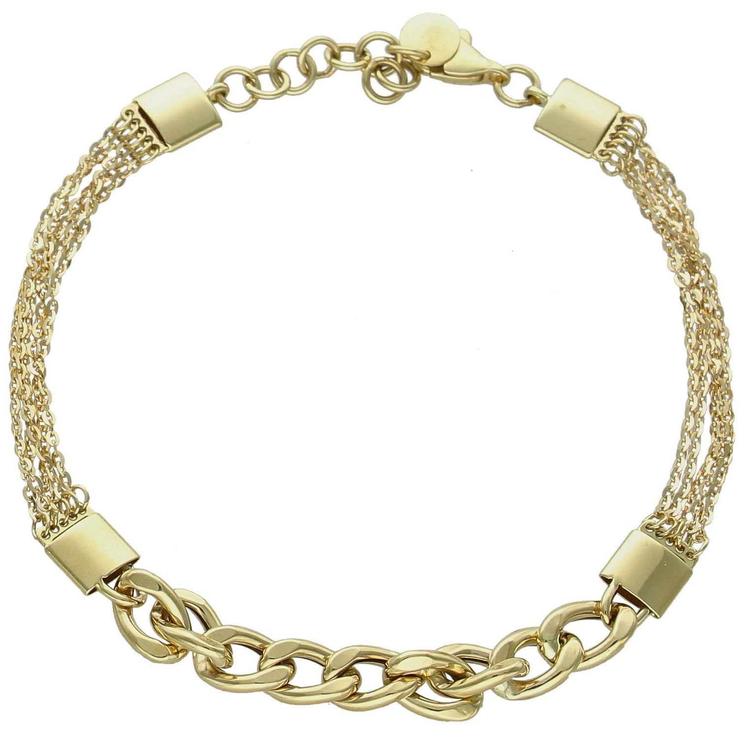 Bransoletka złota pancerka z łańcuszkami próba 375, BR 7515A 375 Złota bransoletka wykonana z 9 karatowego żółtego złota. Bransoletka to idealny pomysł na prezent.2.jpg